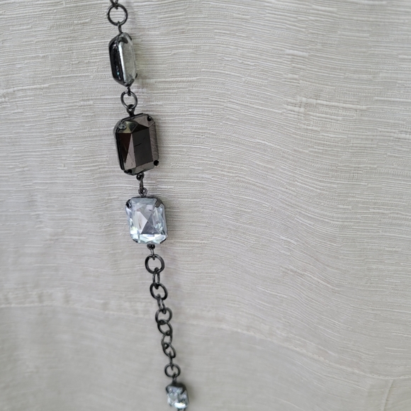 Black Chain with Bold Faceted Stones - Picture 10 of 15